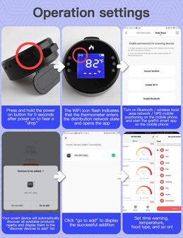 barbecueXXL HK-01 WiFi thermometer met oplaadbare accu