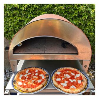 Pizzaoven PizzaParty Emozione Copper met Saputo Biscotto Steen