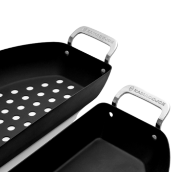 Carbon Steel Half Moon Pan Set - Kamado Joe