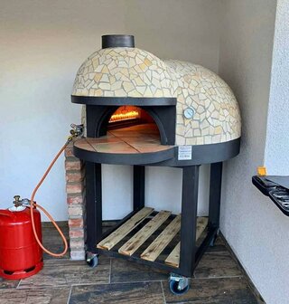 Forno Amicone Traditionele Handgemaakte Hybride Pizza oven (Hout en/of Gas) 