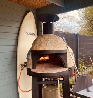 Forno Amicone Traditionele Handgemaakte Hybride Pizza oven (Hout en/of Gas) 