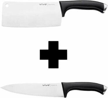 MESSENSET - VIVO Villeroy &amp; Boch Koksmes 20cm + Cleaver hakmes