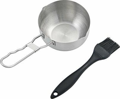Keij Kamado Sauspannetjes met silicone kwast Spices Bowl with Silicone Brush