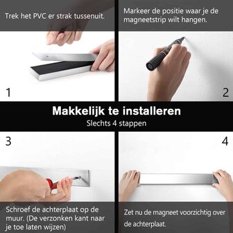 Paudin Magnetische Messenhouder 45 cm