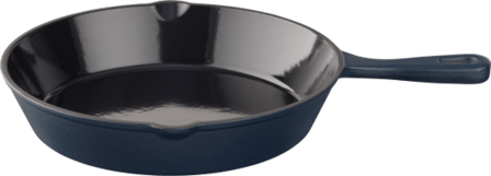 Keij Kamado Skillet 25,5 cm Blauw ge&euml;mailleerd
