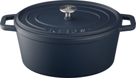 Keij Kamado Casserole 6L Blauw ge&euml;mailleerd 