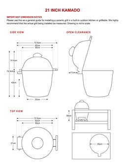 Keij Kamado large pro maten