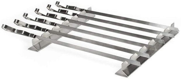 BarbecueXXL SR BBQ Kebab Grill Rack Met 6 Breed Spiesjes