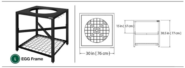 Big Green Egg modulaire tafelsysteem! Frame X-Large