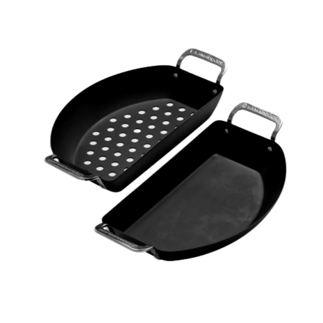 Carbon Steel Half Moon Pan Set - Kamado Joe