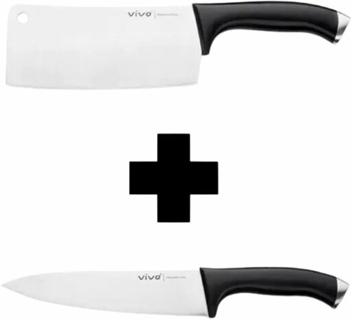 MESSENSET - VIVO Villeroy & Boch Koksmes 20cm + Cleaver hakmes
