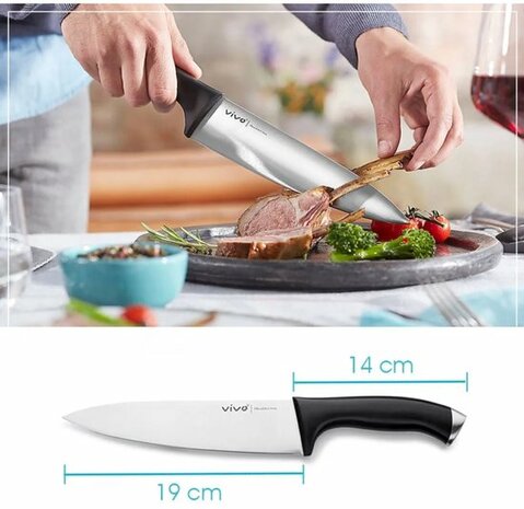 MESSENSET - VIVO Villeroy & Boch Koksmes 20cm + Cleaver hakmes