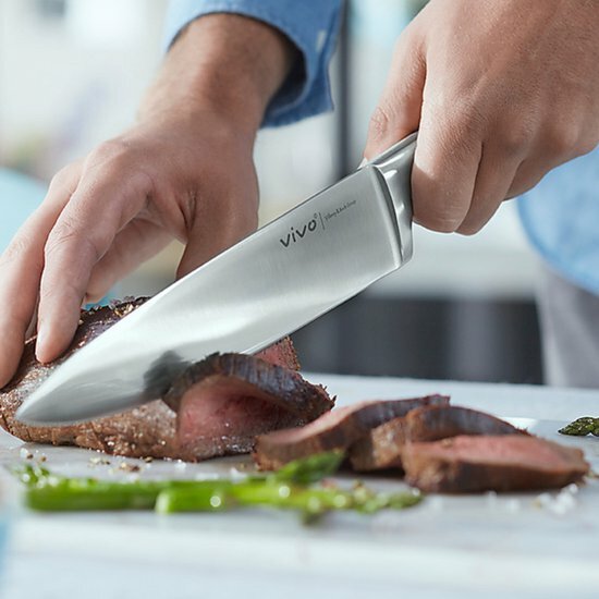 MESSENSET - VIVO Villeroy &amp; Boch Koksmes 20cm + Cleaver hakmes