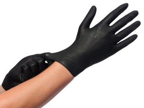 Nitril handschoenen zwart EXTRA STRONG maat L