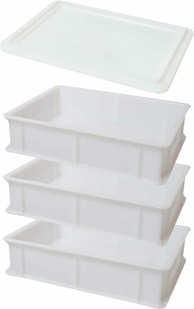 Combideal 3x Pizza deegkrat 40x30x10 cm inclusief 1 Deksel – Genus Dei