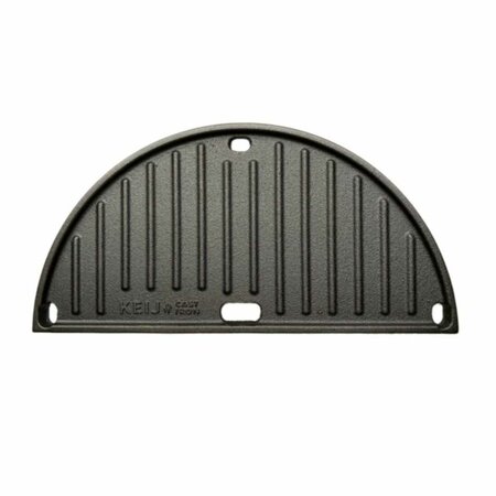 Keij Kamado Half Moon Cast Iron Griddle Compact