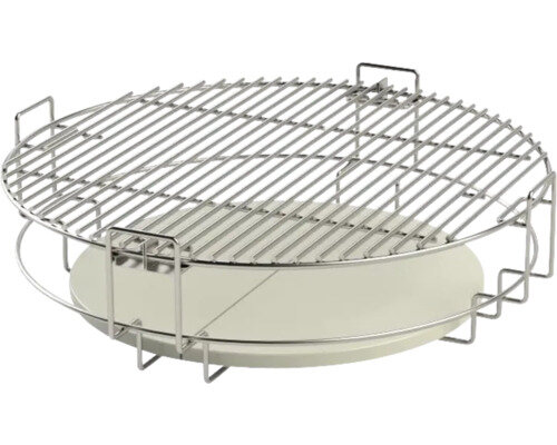 Universeel Multi-Level-Cooking-System Large 46cm  + gietijzeren set halve grillplaten.