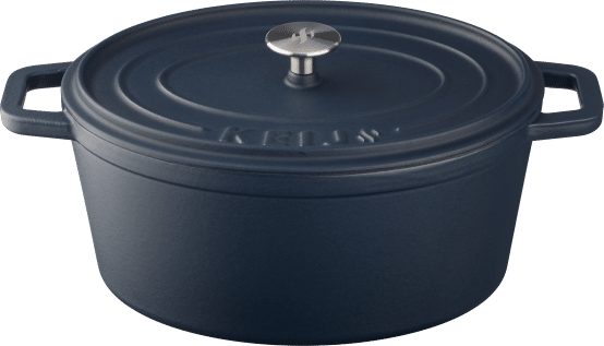 Keij Kamado Casserole 6L Blauw geëmailleerd 